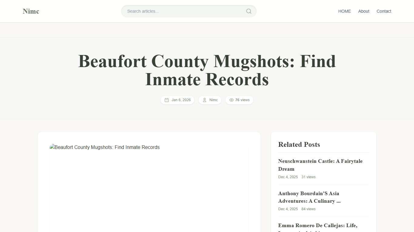Beaufort County Mugshots: Find Inmate Records
